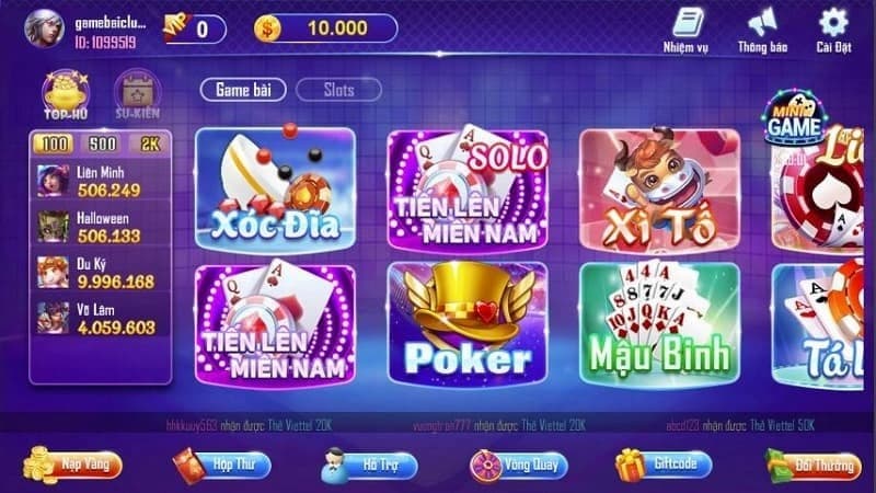 Game Bài rikvip Cách chơi các trò chơi trong game bài rikvip